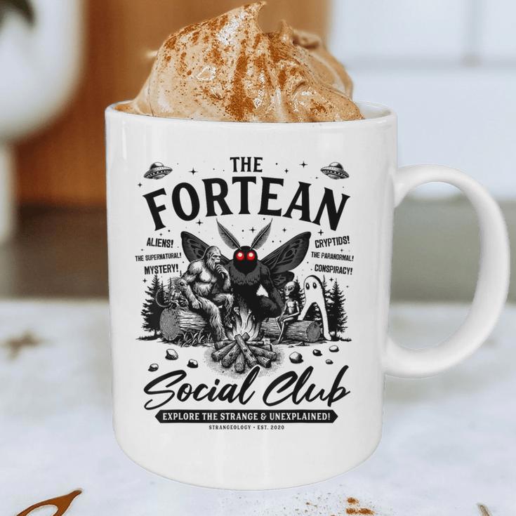 Fortean Social Club Bigfoot Mothman Alien Cryptid Introvert Graphic Print Coffee Mug