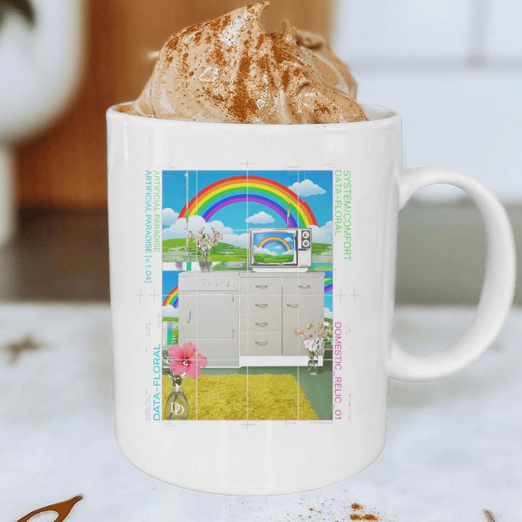 Frutiger Aero Aesthetic Rainbow Glitch Art Graphic Print Coffee Mug