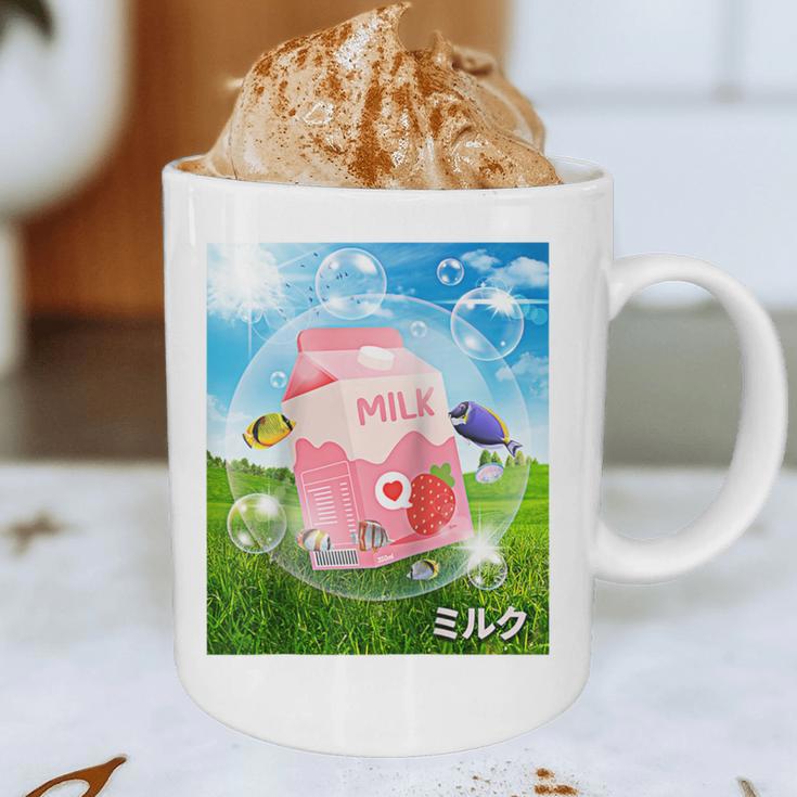 Frutiger Aero Aesthetic Tech Kawaii Strawberry Milk Fishes Raglan Baseball Tee Graphic Print Coffee Mug Frutiger Aero Aesthetic Tech Kawaii Strawberry Milk Fishes Raglan Baseball Tee Graphic Print Coffee Mug
