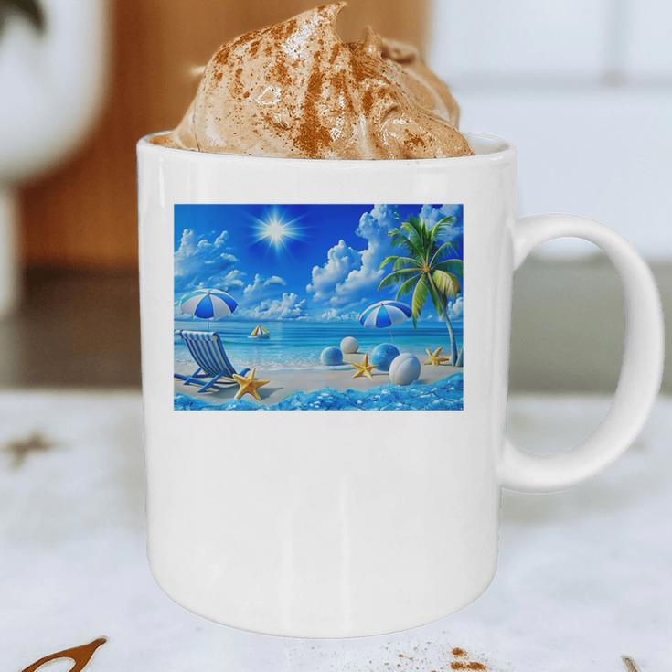 Frutiger Aero Beach Y2k Aesthetic Palm Tree Sand Ocean Premium Graphic Print Coffee Mug Frutiger Aero Beach Y2k Aesthetic Palm Tree Sand Ocean Premium Graphic Print Coffee Mug
