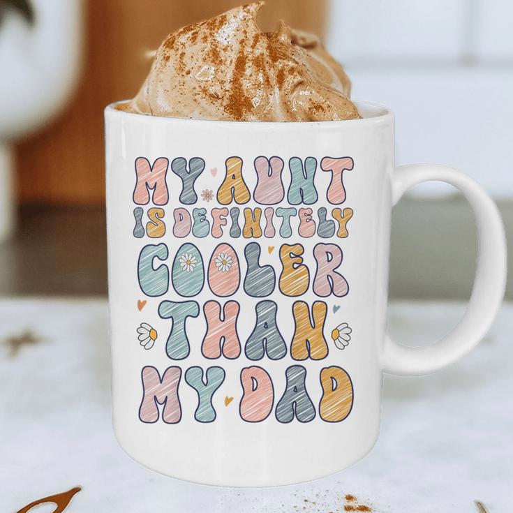 Funny Auntie My Aunt Is Definitely Cooler Than My Dad Graphic Print Coffee Mug