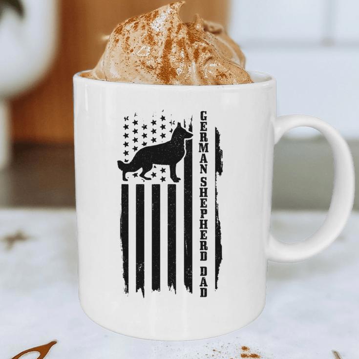 German Shepherd Dad Vintage Flag Patriotic Dog Graphic Print Coffee Mug