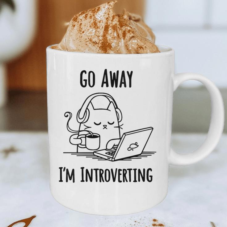Go Away I'm Introverting Cat Introvert Anxiety Anxious Graphic Print Coffee Mug Go Away I'm Introverting Cat Introvert Anxiety Anxious Graphic Print Coffee Mug