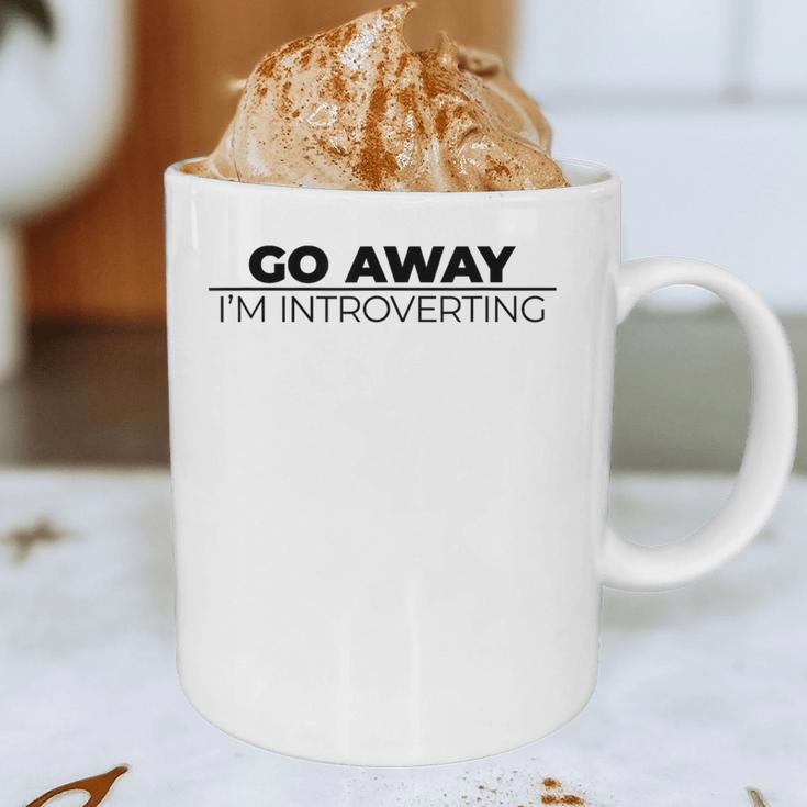 Go Away I'm Introverting Graphic Print Coffee Mug Go Away I'm Introverting Graphic Print Coffee Mug