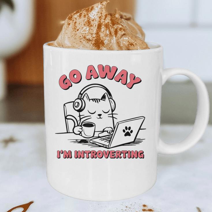 Go Away I´m Introverting Stay Home Socially Awkward Graphic Print Coffee Mug Go Away I´m Introverting Stay Home Socially Awkward Graphic Print Coffee Mug