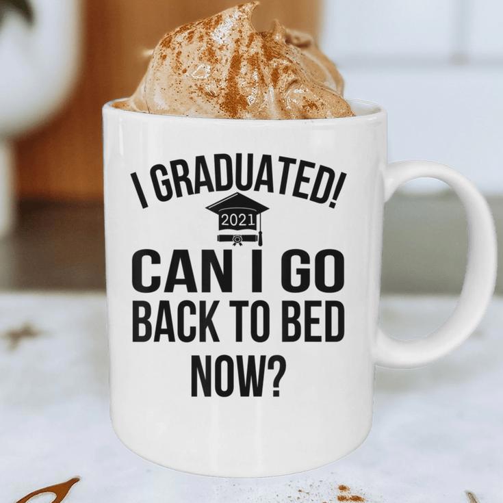 Can I Go Back To Bed Graduation 2021 Graphic Print Coffee Mug