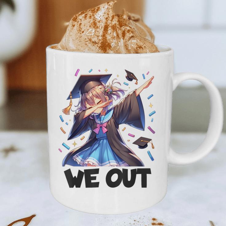 We Out Graduate Dabbing Anime Girl Grad Graduation Graphic Print Coffee Mug
