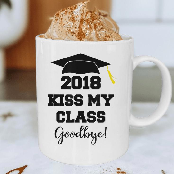 GraduationShirt Kiss My Class 2018 Goodbye Graphic Print Coffee Mug