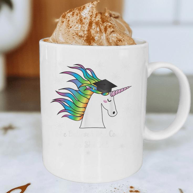 Graduation Unicorn Shirt She Believed Did School 2017 Graphic Print Coffee Mug