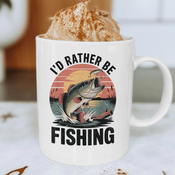 Id Rather Be Fishing Largemouth Bass Fish Dad Jokes Graphic Print Coffee Mug