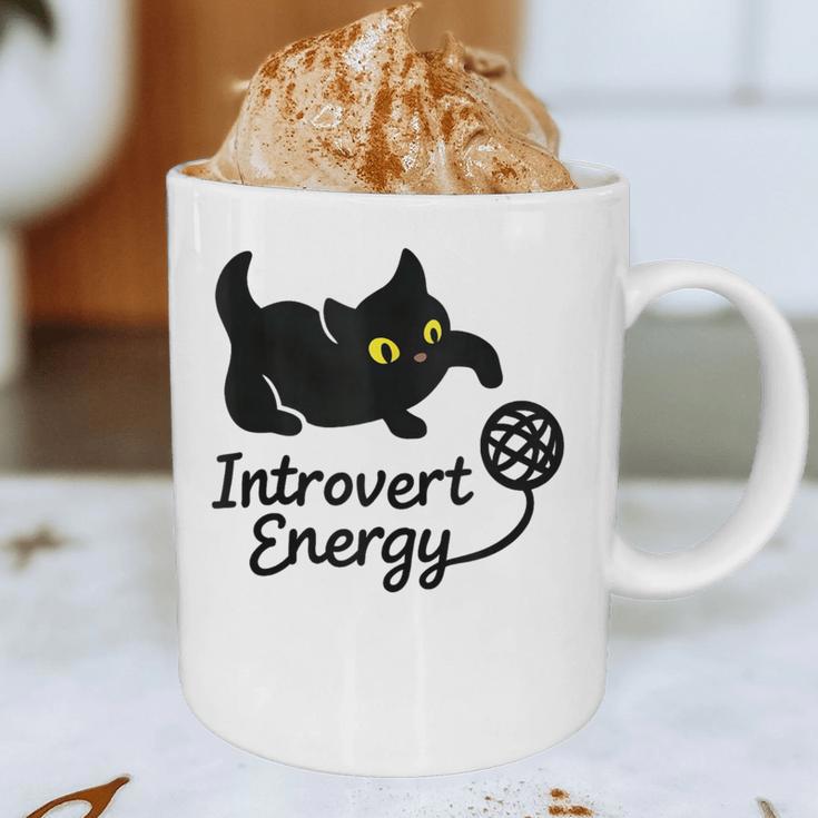 Introvert Energy Cat Love Cat Meme Graphic Print Coffee Mug Introvert Energy Cat Love Cat Meme Graphic Print Coffee Mug