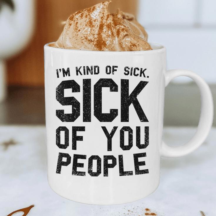 Introvert Men Women Sarcastic Saying Sick Of People Graphic Print Coffee Mug