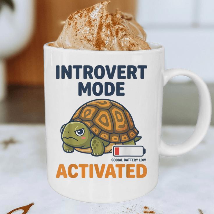 Introvert Mode Activated Low Social Battery Box Turtle Graphic Print Coffee Mug Introvert Mode Activated Low Social Battery Box Turtle Graphic Print Coffee Mug