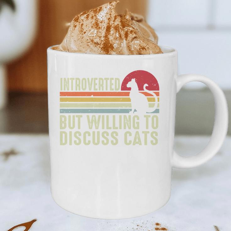 Introverted But Willing To Discuss Cats Kitten Pet Lover Graphic Print Coffee Mug Introverted But Willing To Discuss Cats Kitten Pet Lover Graphic Print Coffee Mug