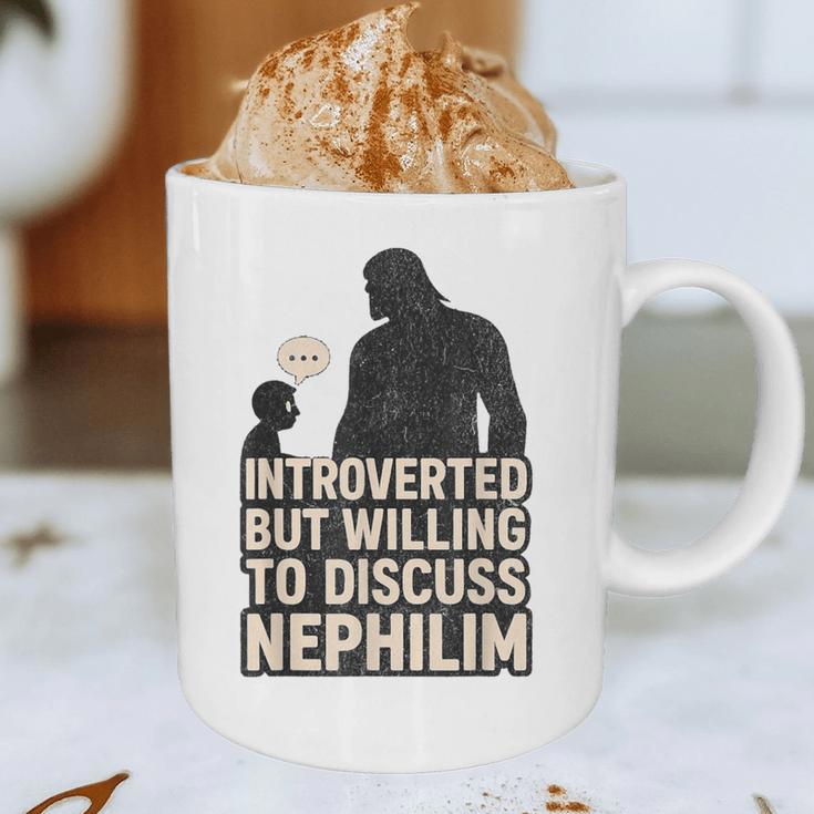 Introverted But Willing To Discuss Nephilim Tee Graphic Print Coffee Mug