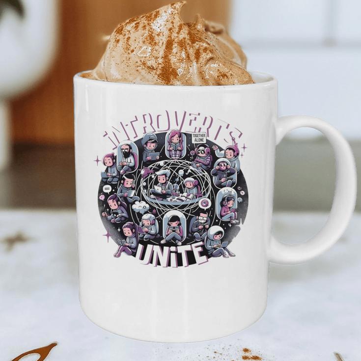 Introverts Unite Quirky Solitude Graphic Print Coffee Mug Introverts Unite Quirky Solitude Graphic Print Coffee Mug