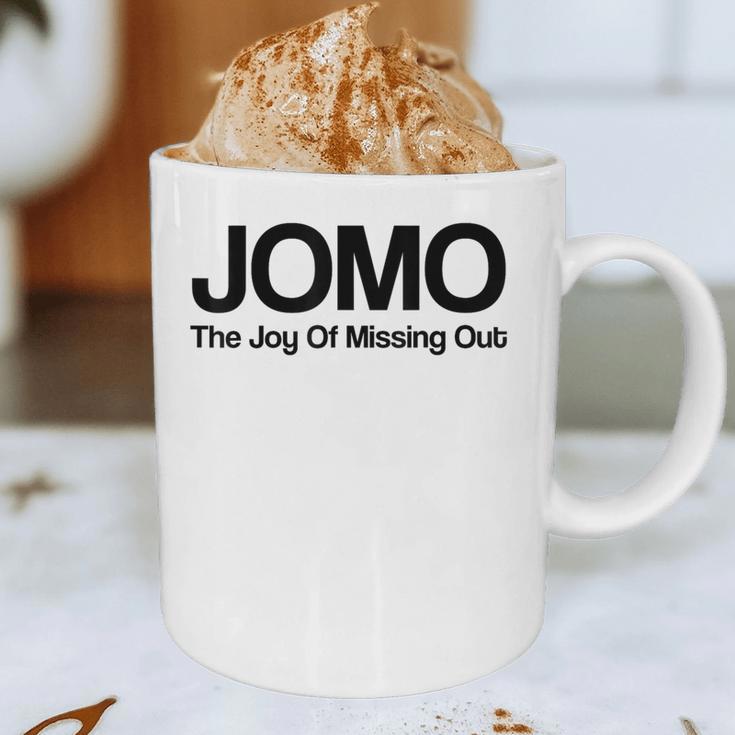 JOMO Joy Of Missing Out Fomo Fear Cozy Introvert Joke Graphic Print Coffee Mug