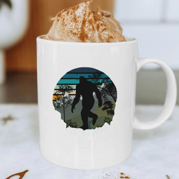 Just Me And My Yeti Retro Sunset Mountain Hiking Introvert Graphic Print Coffee Mug