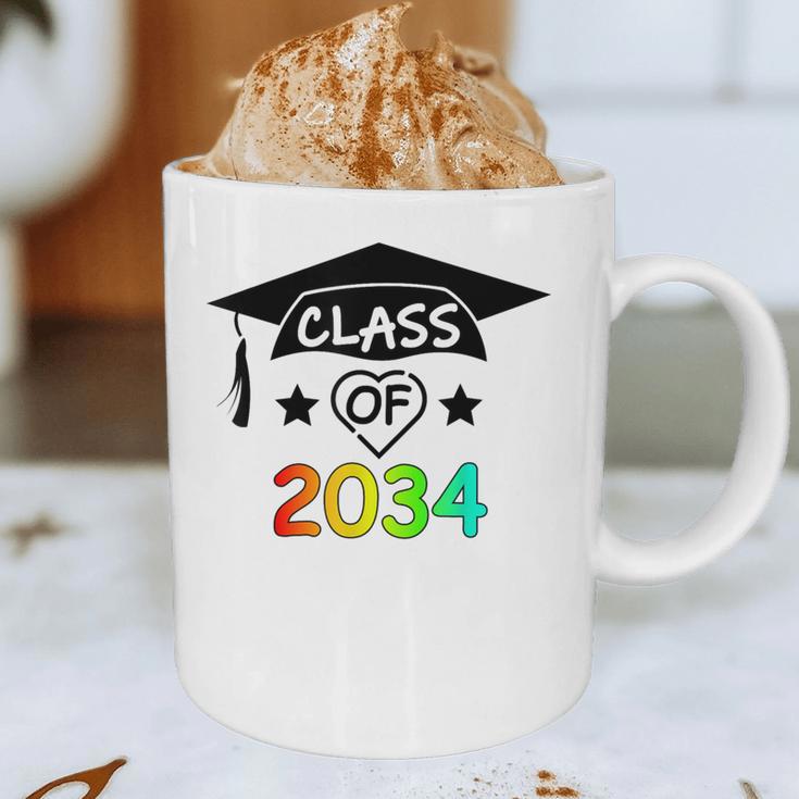 K -12th Grade Hand Prints Space Graduation Class Of 2034 Graphic Print Coffee Mug