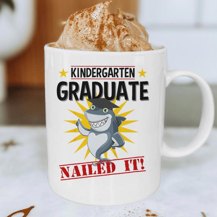 Kids Kindergarten Nailed It Shirt 2019 Shark Graduation Tee Graphic Print Coffee Mug