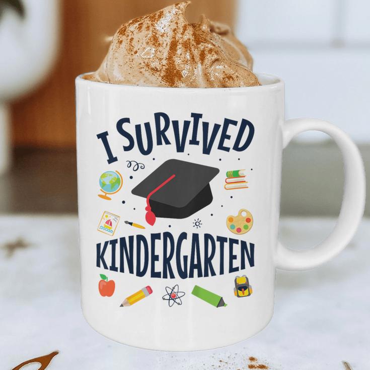Kindergarten Graduation Shirt I Survived Kindergarten Graphic Print Coffee Mug