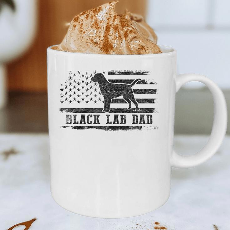 Lab Dad Distressed American Flag Patriotic Dog Graphic Print Coffee Mug