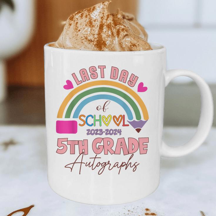 Last Day Of School Autograph 5th Grade Graduation Boys Girls Graphic Print Coffee Mug