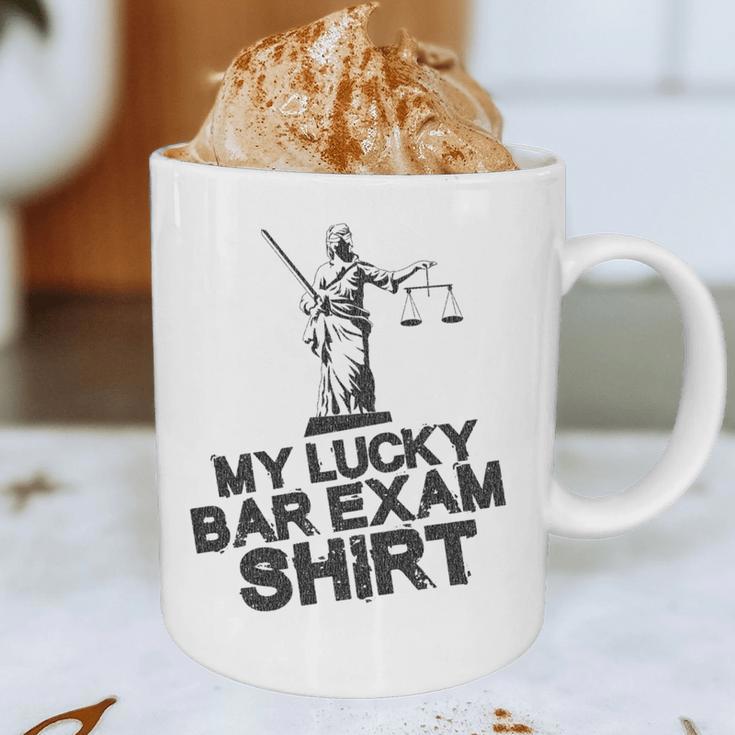 Law School Graduation My Lucky Bar Exam Shirt Lawyer Graphic Print Coffee Mug