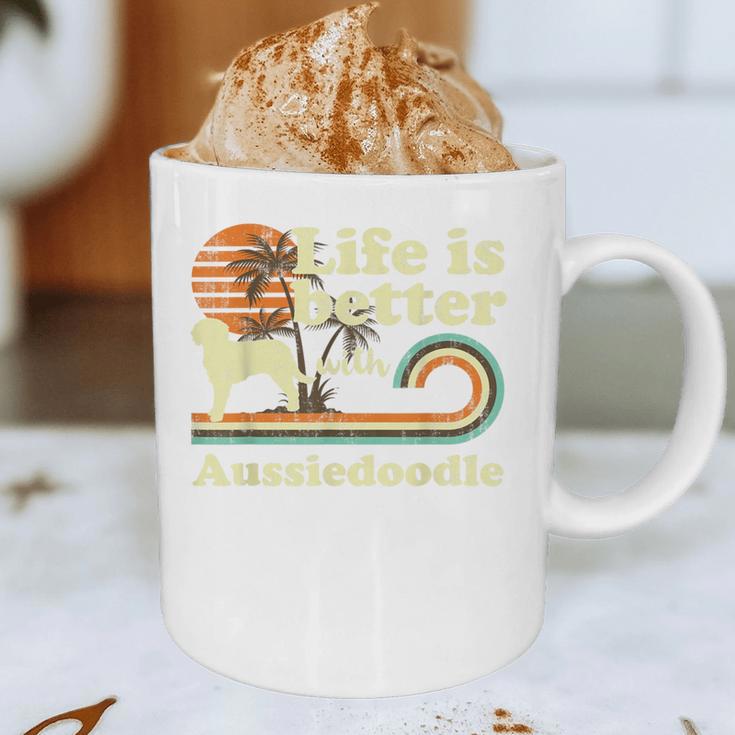 Life Better Aussiedoodle Vintage Dog Mom Dad Graphic Print Coffee Mug Life Better Aussiedoodle Vintage Dog Mom Dad Graphic Print Coffee Mug