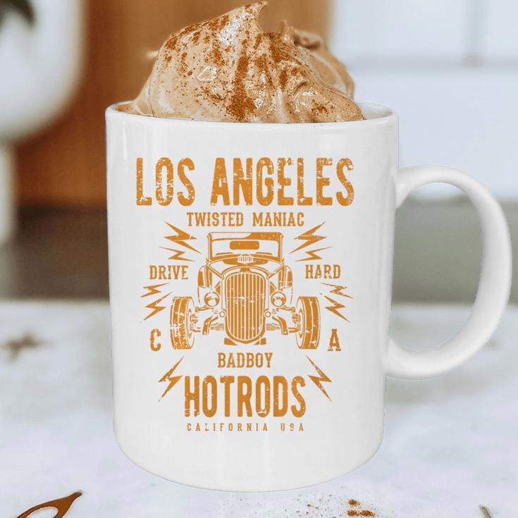Los Angeles Hotrods Automotive Nostalgia Distressed Premium Tri-Blend Graphic Print Coffee Mug Los Angeles Hotrods Automotive Nostalgia Distressed Premium Tri-Blend Graphic Print Coffee Mug