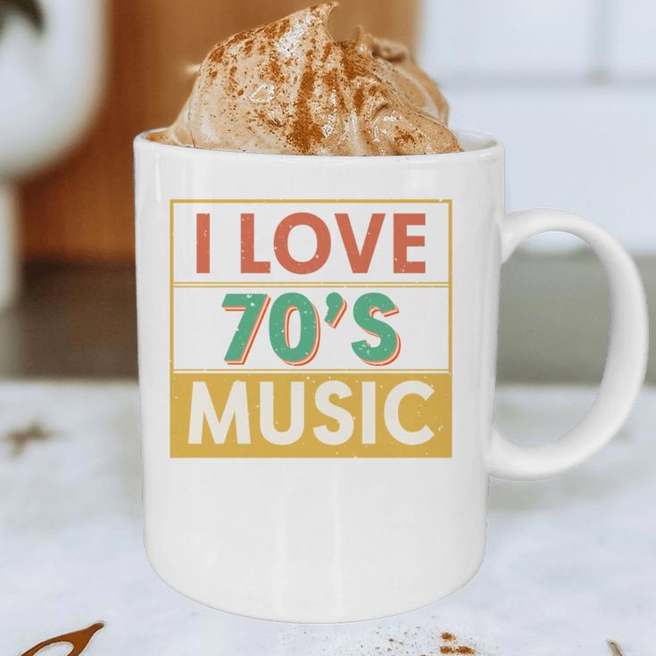 I Love 70's Music Retro Style Nostalgia Vibe 1970 70's Party Graphic Print Coffee Mug