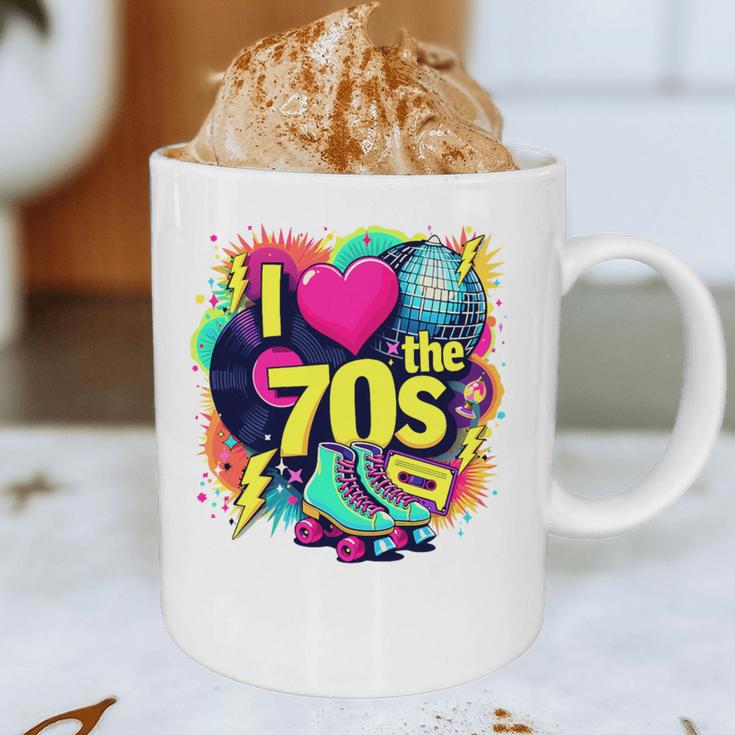 I Love The 70s Retro Cassette Roller Vinyl Nostalgia Vibes Premium Tri-Blend Graphic Print Coffee Mug