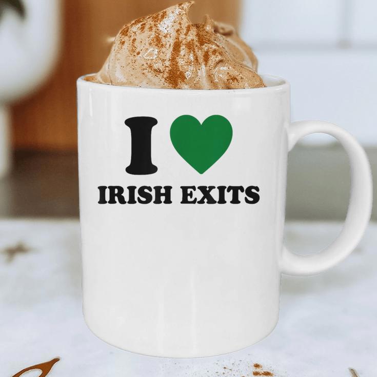 I Love Irish Exits St Patrick's Day Introvert Party Graphic Print Coffee Mug I Love Irish Exits St Patrick's Day Introvert Party Graphic Print Coffee Mug