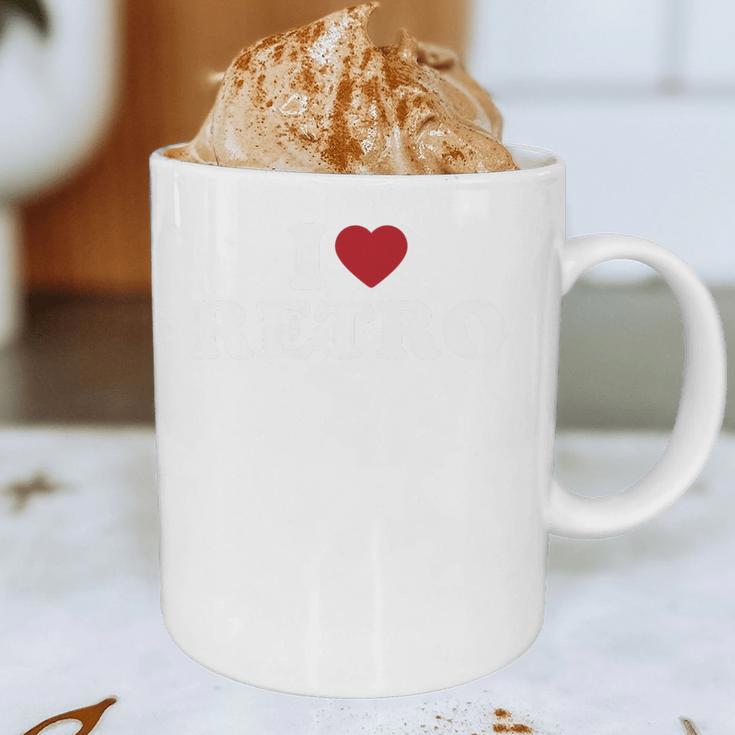 I Love Retro Vintage 80s 90s Nostalgia Premium Tri-Blend Graphic Print Coffee Mug