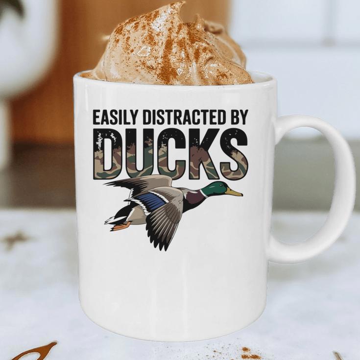 Mallard Duck Hunting Camo Easily Distracted Duck Dad Graphic Print Coffee Mug