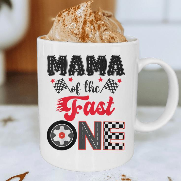 Mama Of The Fast One Car Racing Dad 1St Birthday Boy Graphic Print Coffee Mug