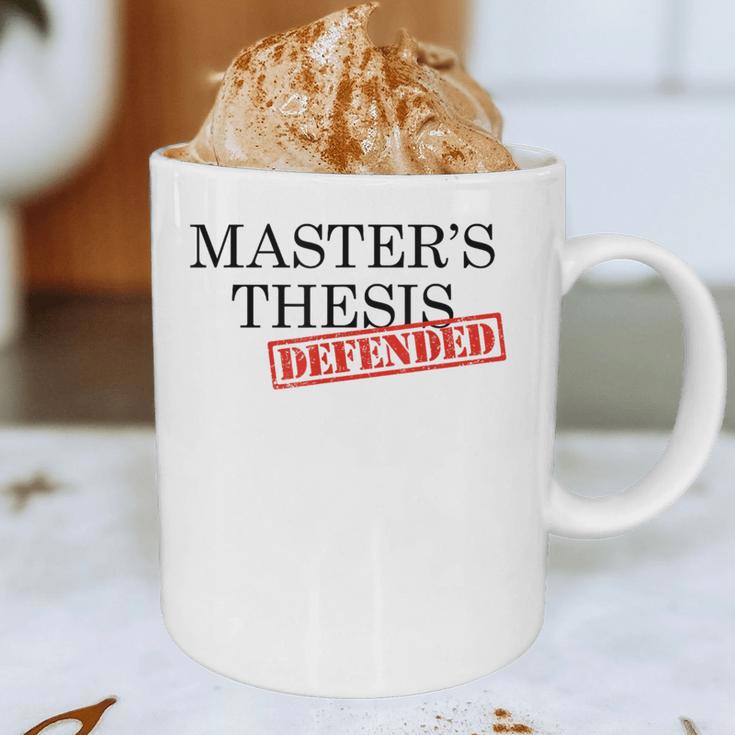 Master's Thesis Defense Tshirt Masters Graduation Shirt Graphic Print Coffee Mug