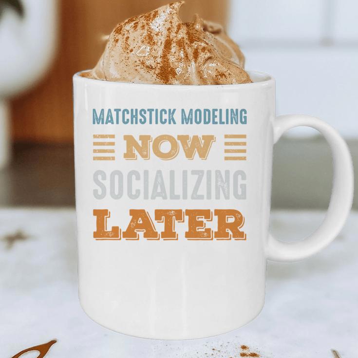 Matchstick Modeling Now Minimal Socializing Introvert Graphic Print Coffee Mug