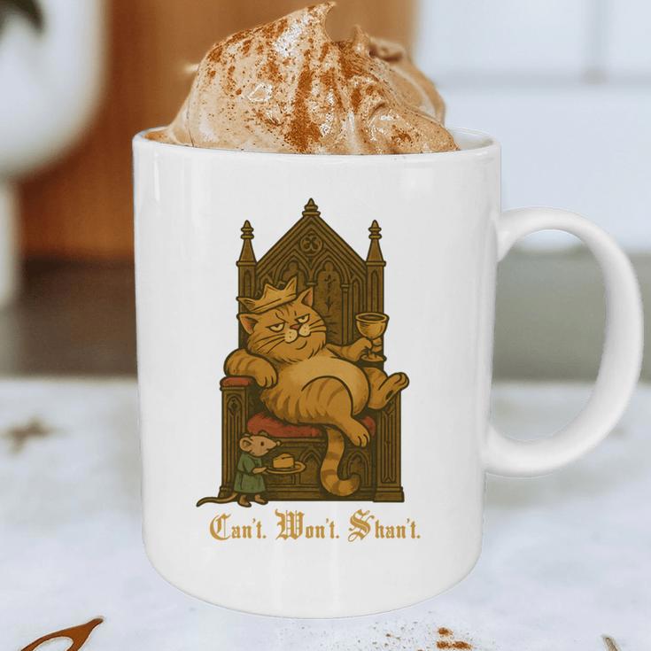 Medieval Cat Sarcastic Queen Lazy King Introvert Kitty Graphic Print Coffee Mug Medieval Cat Sarcastic Queen Lazy King Introvert Kitty Graphic Print Coffee Mug