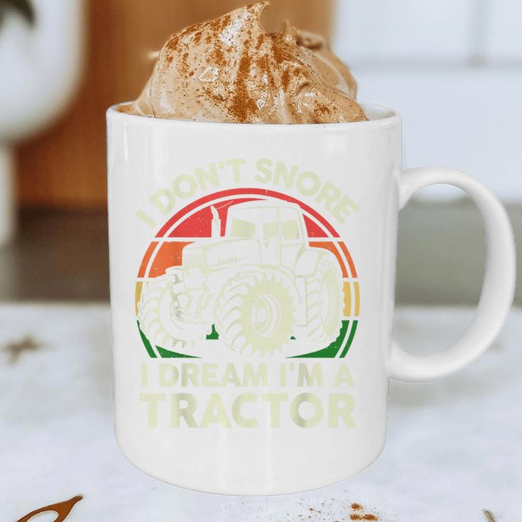 Men I Don't Snore I Dream I'm Tractor Farmer Dad Graphic Print Coffee Mug