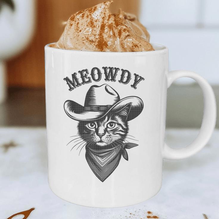 Meowdy Cat Cowboy Western Graphic Cat Lady Cat Dad Graphic Print Coffee Mug
