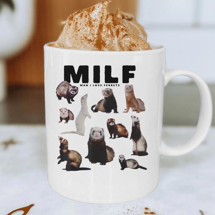 MILF Man I Love Ferrets Ferret Mom Dad Ferret Owner Graphic Print Coffee Mug