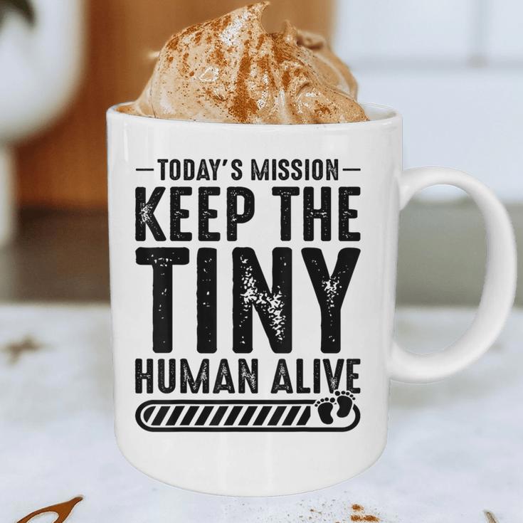 New Dad Est Keep Tiny Human Alive First Time Father's Day Graphic Print Coffee Mug New Dad Est Keep Tiny Human Alive First Time Father's Day Graphic Print Coffee Mug