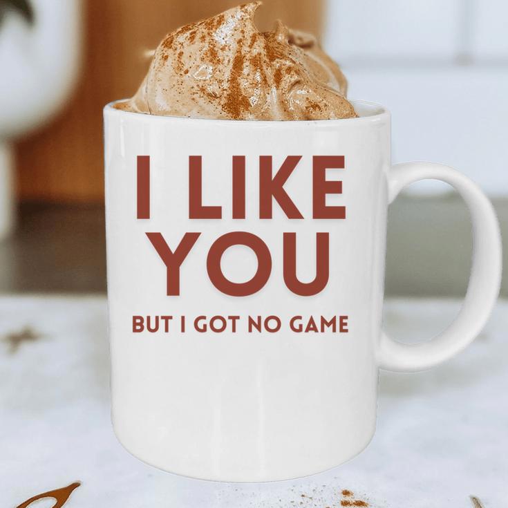 I Like You But Got No Game Introvert Minimalist Joke Graphic Print Coffee Mug