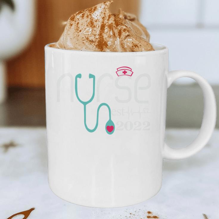 Nurse Est 2022 Rn Nursing School Graduation Graduate Graphic Print Coffee Mug