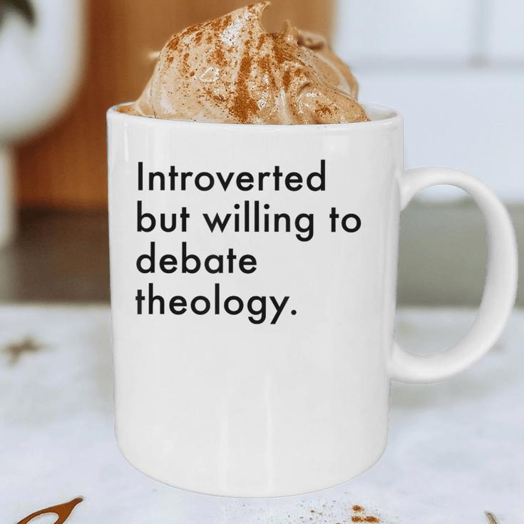 Theology Introvert Christian Conversation Starters Graphic Print Coffee Mug Theology Introvert Christian Conversation Starters Graphic Print Coffee Mug