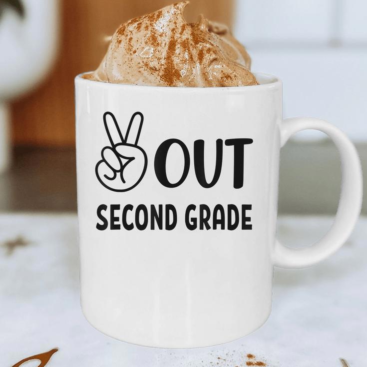 Peace Out Second Grade Last Day Of School Graduation Kids Graphic Print Coffee Mug