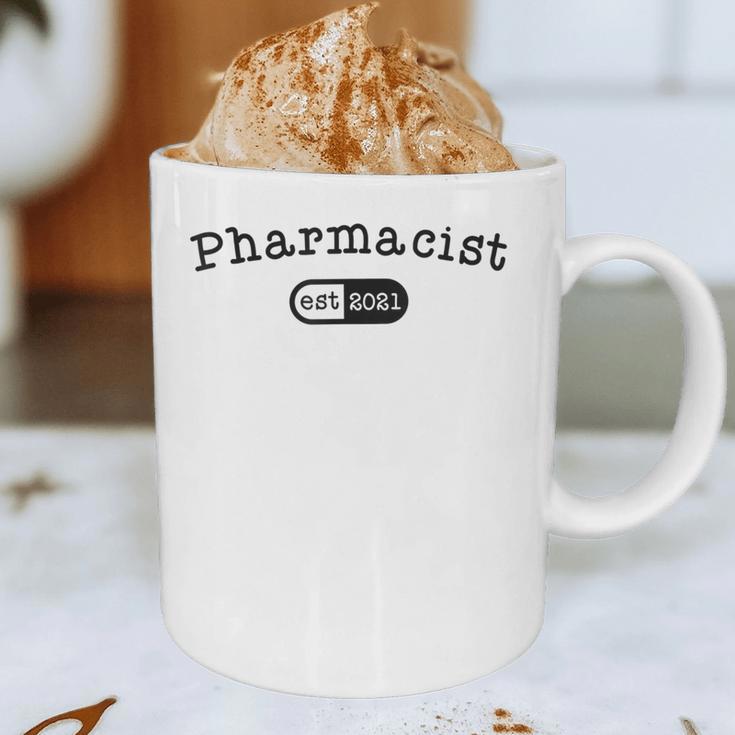 Pharmacy Student TShirt Pharmacist Graduation Est 2021 Graphic Print Coffee Mug