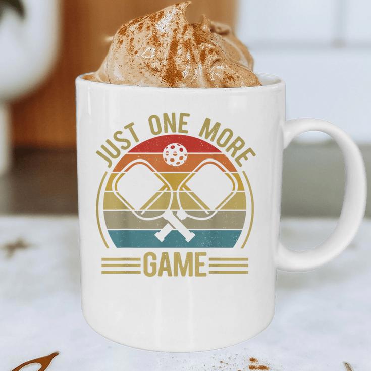 Pickleball-Shirt Just One More Game Dad Mom Women Men Graphic Print Coffee Mug