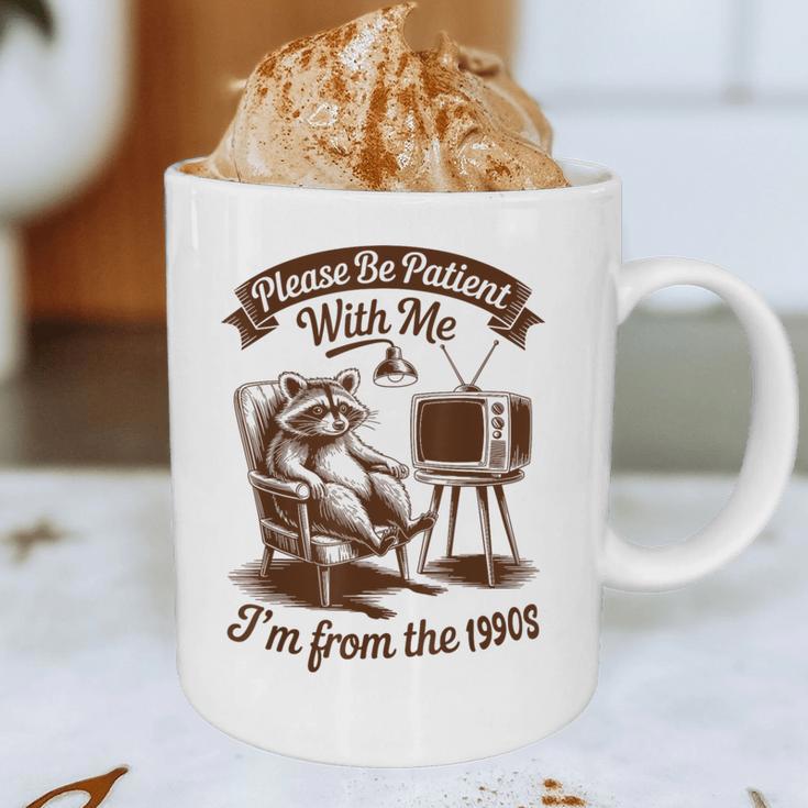 Please Be Patient With Me I'm From The 1900s Raccoon Vintage Graphic Print Coffee Mug